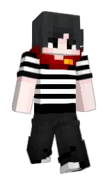 black and forget me not Minecraft skin — Slim model — first worn by koko700x