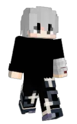 Minecraft-Skin in black und silver — Modell: Schmal — zuerst getragen von sburadxv