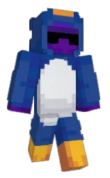 oiLuca's Minecraft skin wearing the Purple Heart cape