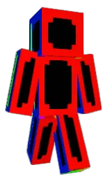 black and harlequin Minecraft skin — Classic model — first worn by _Solyra