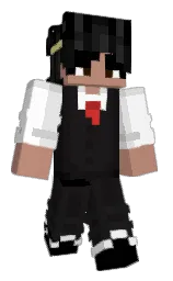 black and cod gray Minecraft skin — Classic model — first worn by Dryxx19x