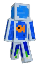 periwinkle gray and blue ribbon Minecraft skin — Classic model — first worn by mrfish8500