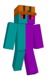 purple and persian green Minecraft skin — Classic model — first worn by Pintorito