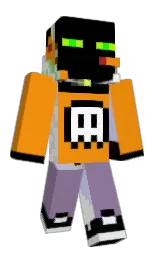 gamboge and black Minecraft skin — Classic model — first worn by CrazYPen07