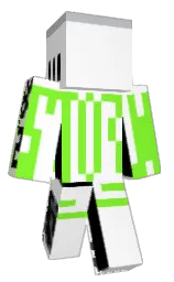 dusty gray and white Minecraft skin — Slim model — first worn by pielemonn