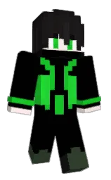 black and cod gray Minecraft skin — Classic model
