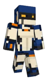 citrine white and black Minecraft skin — Classic model — first worn by Fr4nkBot