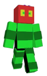 Minecraft-Skin in malachite und persian red — Modell: Schmal — zuerst getragen von KJSH026
