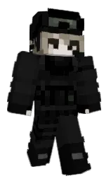 cod gray and black Minecraft skin — Classic model — first worn by Ripzuh