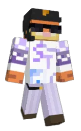 white and french lilac Minecraft skin — Classic model — first worn by No_Bana0010