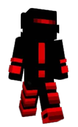 black and red Minecraft skin — Classic model