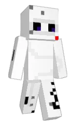 white and black Minecraft skin — Classic model