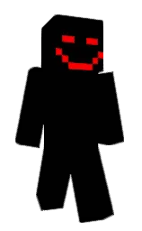 black and red Minecraft skin — Classic model — first worn by BlackMaskX