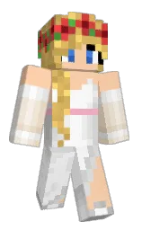 white and romantic Minecraft skin — Classic model — first worn by QueenSerenity17