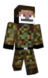 black and brown derby Minecraft skin — Classic model — first worn by Dimm0T