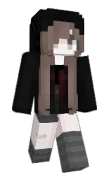 black and cod gray Minecraft skin — Slim model — first worn by rktero