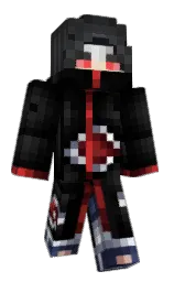 black and cod gray Minecraft skin — Classic model