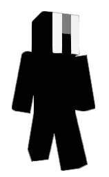 black and white Minecraft skin — Classic model — first worn by aXe18