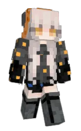 silver rust and tan hide Minecraft skin — Slim model