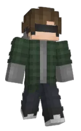 lunar green and heavy metal Minecraft skin — Classic model — first worn by MillionsMustMeow