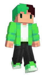 screamin' green and pastel green Minecraft skin — Classic model — first worn by WestyYah