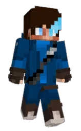 midnight blue and english walnut Minecraft skin — Slim model