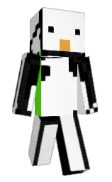 white and bright green Minecraft skin — Classic model
