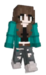 pine green and persian green Minecraft skin — Slim model — first worn by ItzYaGirlJen