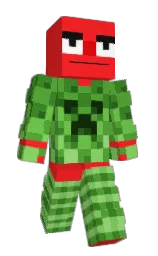 apple and torch red Minecraft skin — Slim model
