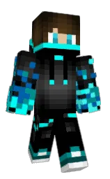black and cod gray Minecraft skin — Classic model — first worn by OliBD