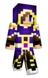 black and violent violet Minecraft skin — Slim model — first worn by JimTheMimic