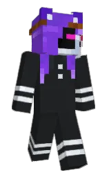 cristinamrc's Minecraft skin wearing the Purple Heart cape