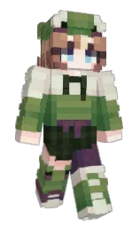 asparagus and moon mist Minecraft skin — Slim model — first worn by UNIDENTIFYED_