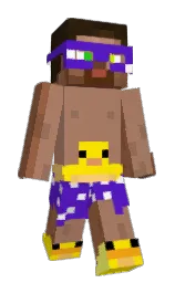 adamdelos's Minecraft skin wearing the Purple Heart cape