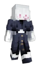 bright gray and steel gray Minecraft skin — Slim model — first worn by Morvella