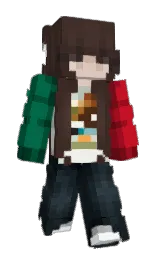 english walnut and crimson Minecraft skin — Slim model — first worn by Jane_1307