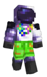 butterfly bush and white Minecraft skin — Classic model