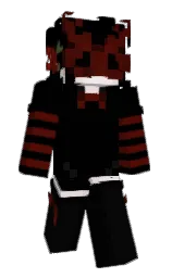 black and cod gray Minecraft skin — Slim model