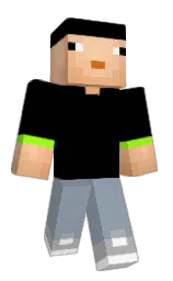 black and gull gray Minecraft skin — Classic model