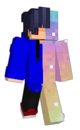 dark blue and blue Minecraft skin — Classic model — first worn by KauaThepvpPlayer