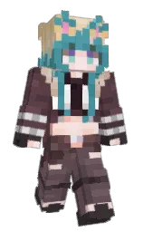 eggplant and thunder Minecraft skin — Slim model — first worn by YaoMeiVT