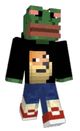 black and fern green Minecraft skin — Classic model — first worn by Kaczvcha1