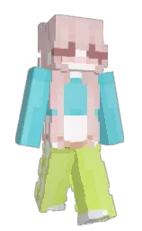 black and oyster pink Minecraft skin — Slim model — first worn by xuliita