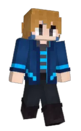 shark and black Minecraft skin — Slim model — first worn by Bluejay_Doodles