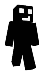 black and white Minecraft skin — Classic model