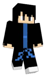 black and azure Minecraft skin — Classic model — first worn by Hyeon_Soo
