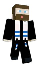 black and metallic bronze Minecraft skin — Classic model