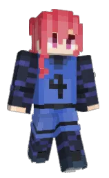 indigo and ebony clay Minecraft skin — Classic model — first worn by Nekoo_GG