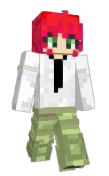 white and black Minecraft skin — Slim model