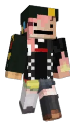log cabin and cod gray Minecraft skin — Classic model — first worn by Natethegamer24